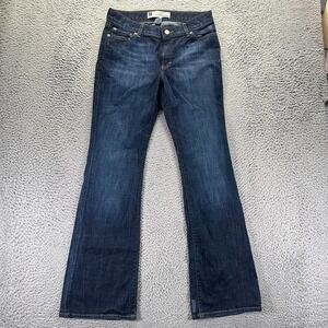 Gap Jeans Women 10 Blue Cotton Denim Bootcut Curvy Faded Workwear Stretch Travel